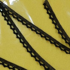 Кружево лен 1.2 см., (черный)